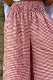 Arbi Gingham Palazzo Pant Indian Red